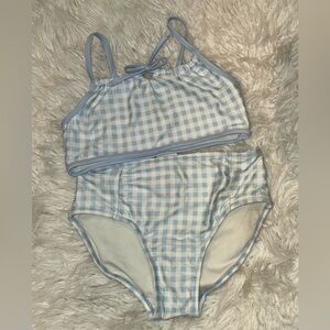 Blue Gingham Bikini Set